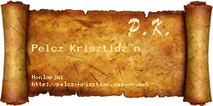 Pelcz Krisztián névjegykártya