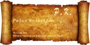 Pelcz Krisztián névjegykártya